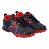 Zapatos Zapatillas Futsal Futbolito Negro Spider-man Marvel