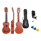 Ukulele Giannini Soprano Uks21 Ns+capa+afinador+3 Palhetas