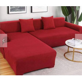 Fundas Cuadrille Para Sillon Tipo L Color Rojo