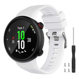 Malla De Silicona Para Reloj Garmin Forerunner 45s (blanca)