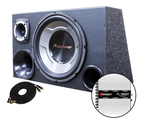 Caixa Taramps 1500 Trio + Pioneer Completa Som Subwoofer