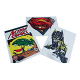 Aplique Textil X 3 Unidades Parche Dtf Dc Comics Superman