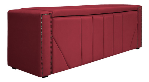 Calçadeira Baú Queen Minsk P02 160 Cm Para Cama Box Suede