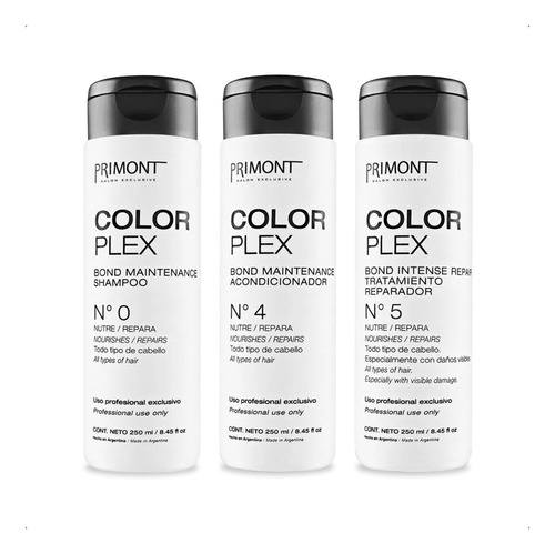  Primont Kit Plex Shampoo Nº0 + Acond Nº4 + Tratamiento Nº5