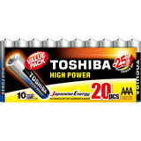 Pilha Alcalina Toshiba Aaa High Power Lr03gcp (pack 20 Un.)