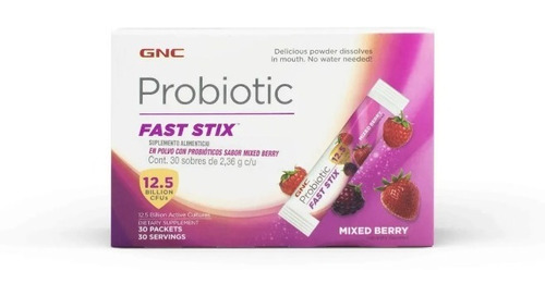 Probióticos En Polvo Fast Stix - Gnc  - 30 Paquetes