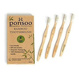 Bambú Natural Cepillo Para Polvo De Dientes (paquete De 4) B