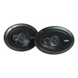 Parlantes Para Auto 6x9 3 Vías 400 Watts Aiwa Aws-6965p Color Negro