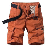 C Bermudas Hombre Cargo 100% Algodón