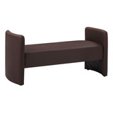 Bocarali Modern Ottoman Bench With Armrest, Indoor Entryway.