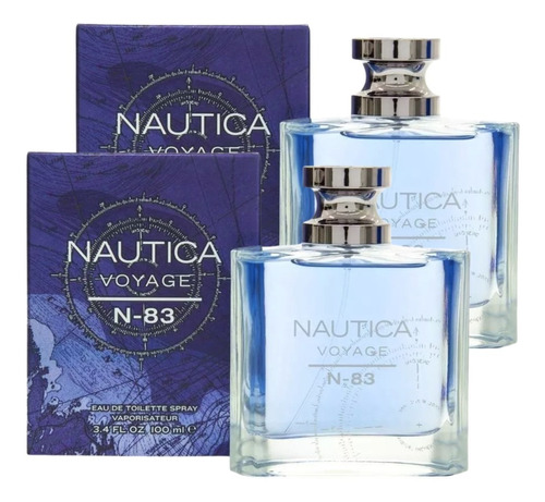 Paquete Nautica Voyage N-83 100ml Caballero Original 2 Pzas