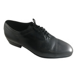 Zapato De Baile Tango Salsa Fiesta Rock Cuero Negro Flex