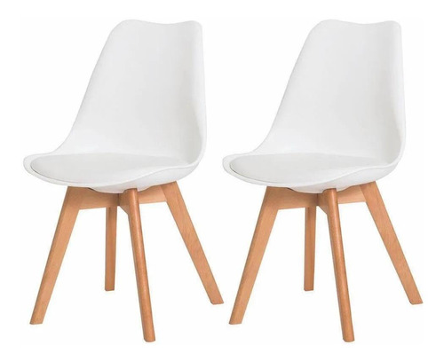 Kit 2 Cadeiras De Jantar Sala Cozinha Saarinen Design Branca