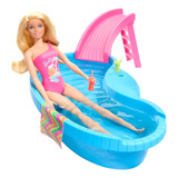 Barbie Set Piscina Y Tobogan Original Mattel  