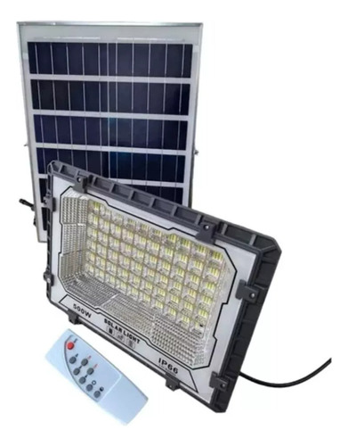 Reflector Solar Exterior Lh-82 500w Recargable Panel Led Bla