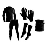 Kit Super Termico Frizado + Guantes + Medias Tubo + Cuello