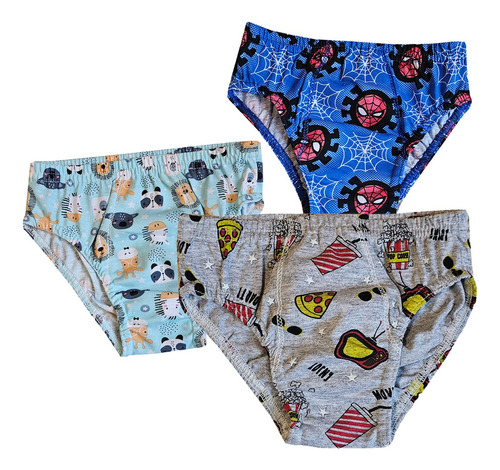 Pack X 6 Slips Estampados Con Dibujos Infantiles Para Nenes