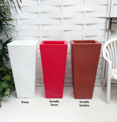 3 Vasos Grandes De Planta De Polietileno Plastico Q 90x40