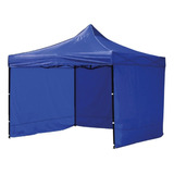 Toldo Carpa 3x3 Con Paredes Reforzado Plegable Impermeable Color Azul