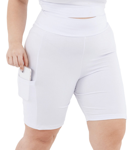 Leag Curta Feminina Shorts Plus Size Ginastica Básico 3039a