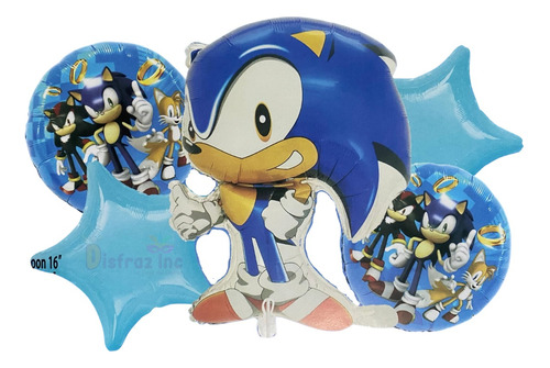 Globos Sonic Boom Globo Figura Sonic Fiesta Paquete 