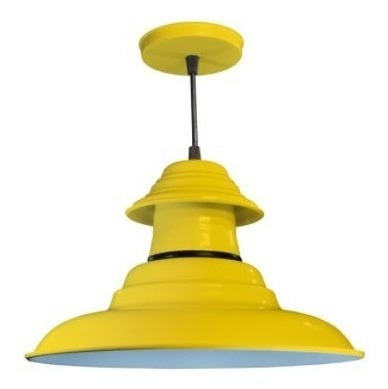 Lampara Led Colgante Campana Galponera Industrial Colores