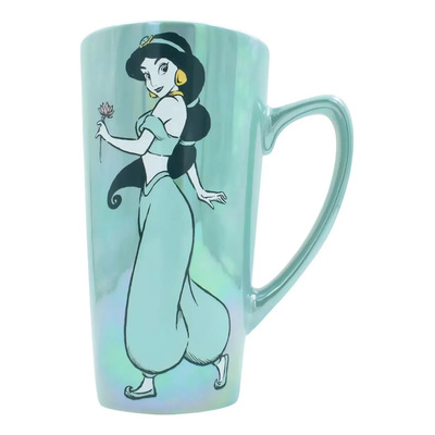 Taza Princesas Disney Acabado Brillante Colección 400ml Turquesa Jazmin | Envío gratis