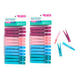 Kit 24 Grampos De Roupas Pregador Colorido Varal Lavanderia