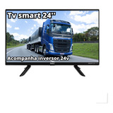 Smart Tv 24 Polegadas Digital Usb Caminhão Inversor 24 Volts