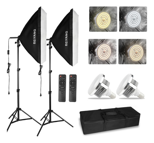 Softbox - Kit De Iluminación Para Fotografía, Caja Suave .