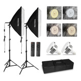 Softbox - Kit De Iluminación Para Fotografía, Caja Suave .