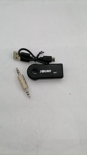 Receptor Auxiliar Para Coches Con Bluetooth Negro