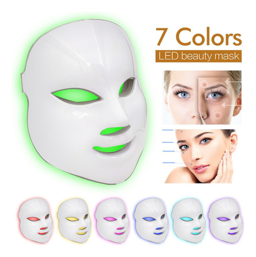 Mascara Led Estetica Facial 7 Cores Tratamento De Pele