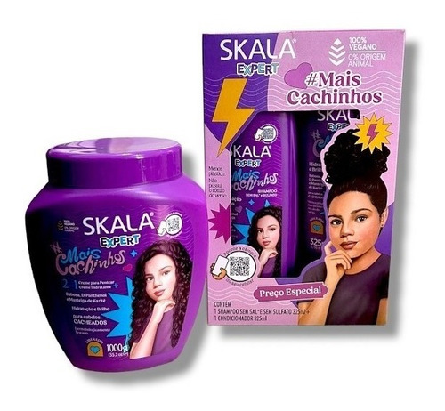 Kit Skala Mais Cachinhos Condicionador + Shampoo + Creme