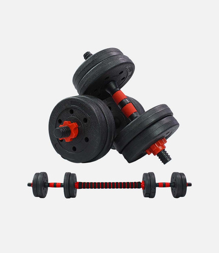 2 Mancuernas Barra Rosca 30 Kg Pesas Discos Mir Fitness En3x