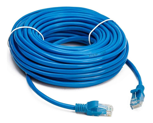 Cabo De Rede Rj45 30m Ethernet Patch Cord Cat5e Azul 30 Mt