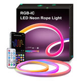 Luz De Cuerda De Neón, 10 Pies De Led Neon Flex Sincro...