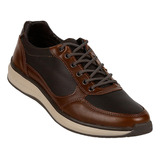 Zapato Casual Hombre Café Piel Stfashion 12403800