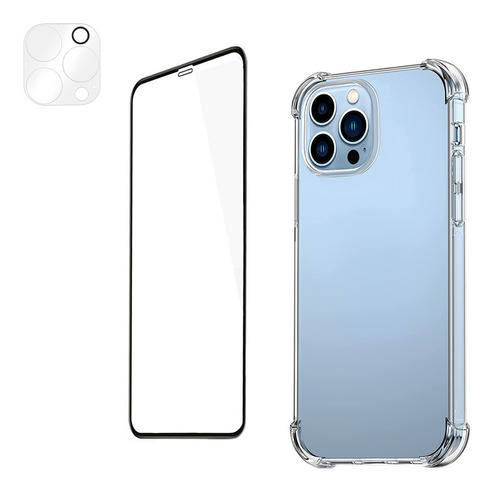 Carcasa Para iPhone 13 Pro Max + Lamina 9d + Glass Camara