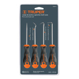 Desarmador Punta De Gancho Set De 4 Piezas , Truper 14210