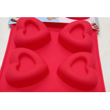 Forma De Silicone Para Bolos - Cupcake Coração  26x17cm  5cm