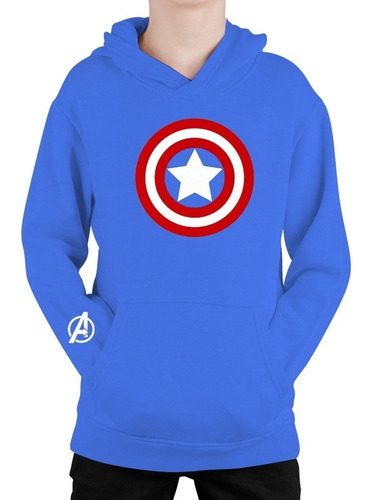 Poleron Capitan America Avengers Superheroe Niño