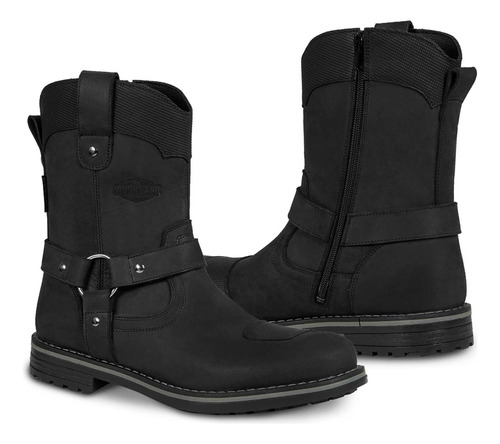 Bota Hombre Biker Motociclista Vaquera Choper Wkl 740 Negro