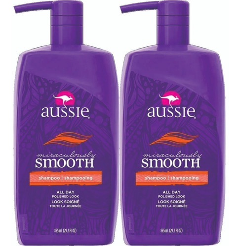 Kit Aussie Smooth 2 Shampoo 865ml Cada