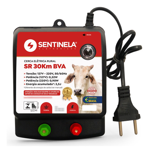 Eletrificador De Cerca Elétrica Rural Sr30 Bivolt Sentinela