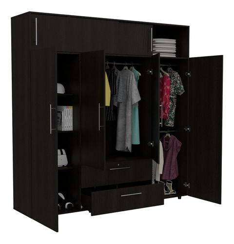 Closet Luque Wengue 204x200x50,3 Cm