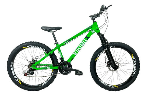 Bicicleta Vikingx Freeride Tuff Aro 26 Freio A Disco Verde