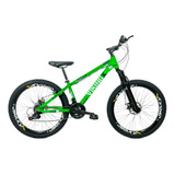 Bicicleta Vikingx Freeride Tuff Aro 26 Freio A Disco Verde