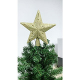 Estrella Dorada Con Proyector Para Punta De Árbol De Navidad
