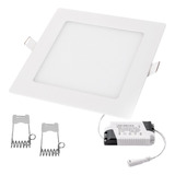 Kit 3 Painel Plafon Led Embutir Slim 15x15 12w Quadrado 6500